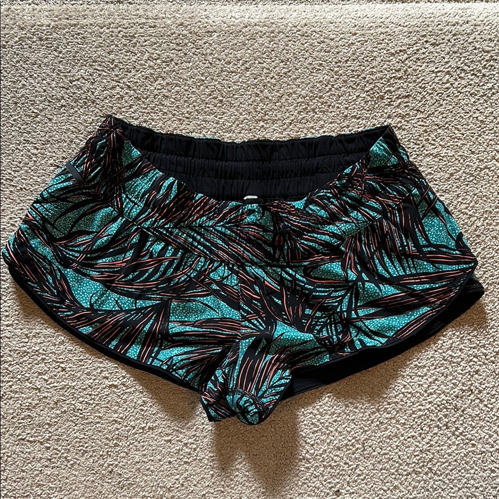 Lululemon Reversible Tropical Print Athletic Shorts